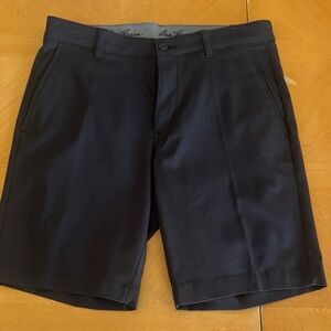 Hogan Men's Black Flat-Front Shorts